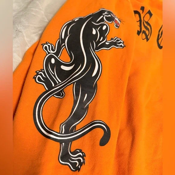 Vibrant Orange Y2K Crewneck Sweater - Picture 3 of 5